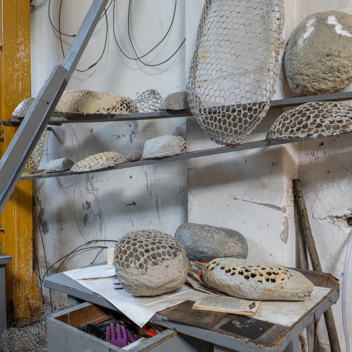 Post World Undercover Fake Rock Manufacturing Facility, site-specific installation by Sebastian Moldovan, Art Encounters Biennial, Timișoara, 2023 — view 4 of 41
