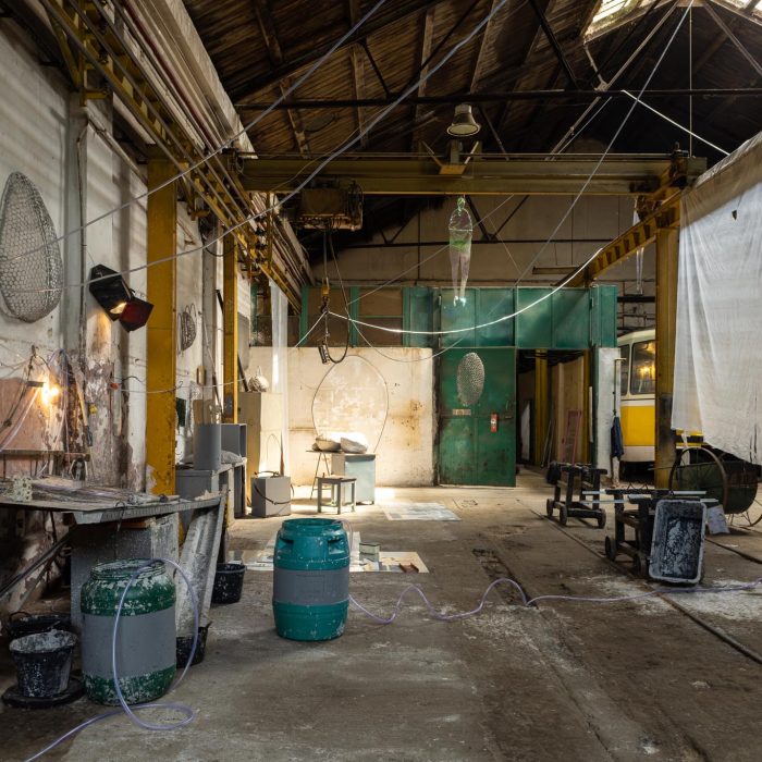 Post World Undercover Fake Rock Manufacturing Facility, site-specific installation by Sebastian Moldovan, Art Encounters Biennial, Timișoara, 2023 — view 1 of 41Post World Undercover Fake Rock Manufacturing Facility, site-specific installation by Sebastian Moldovan, Art Encounters Biennial, Timișoara, 2023 — view 16 of 41