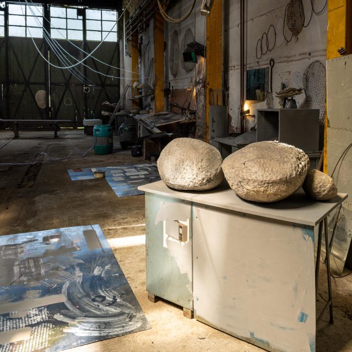 Post World Undercover Fake Rock Manufacturing Facility, site-specific installation by Sebastian Moldovan, Art Encounters Biennial, Timișoara, 2023 — view 21 of 41