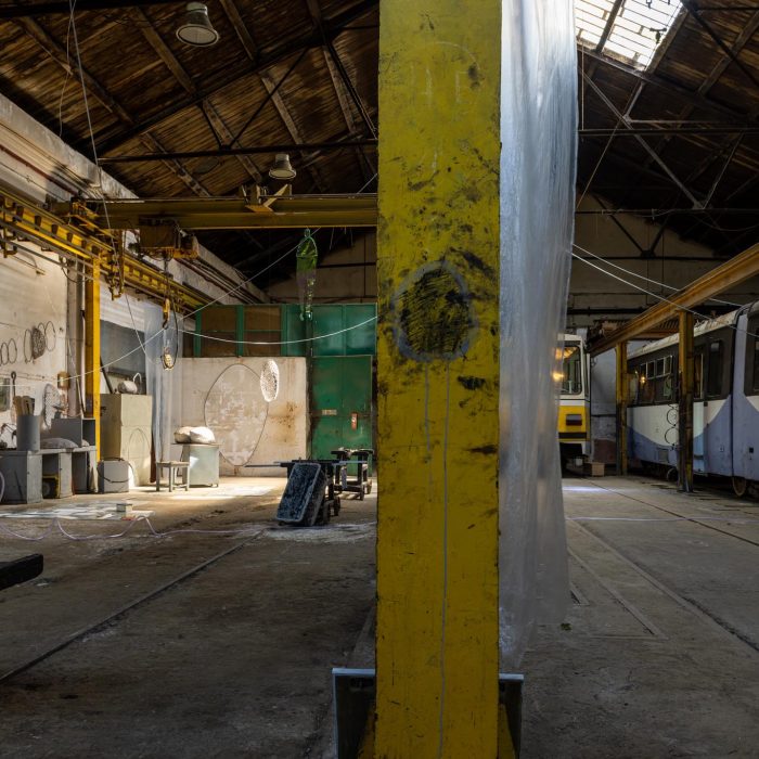 Post World Undercover Fake Rock Manufacturing Facility, site-specific installation by Sebastian Moldovan, Art Encounters Biennial, Timișoara, 2023 — view 22 of 41