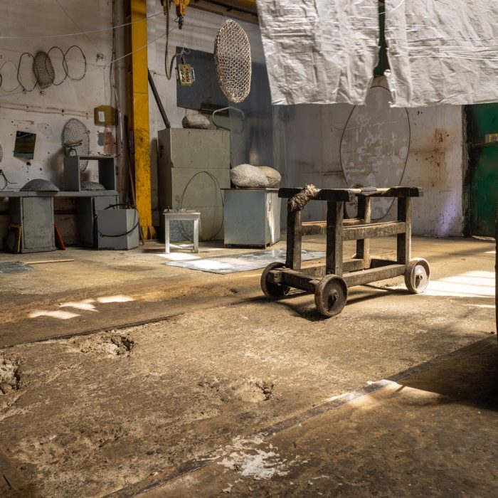 Post World Undercover Fake Rock Manufacturing Facility, site-specific installation by Sebastian Moldovan, Art Encounters Biennial, Timișoara, 2023 — view 23 of 41