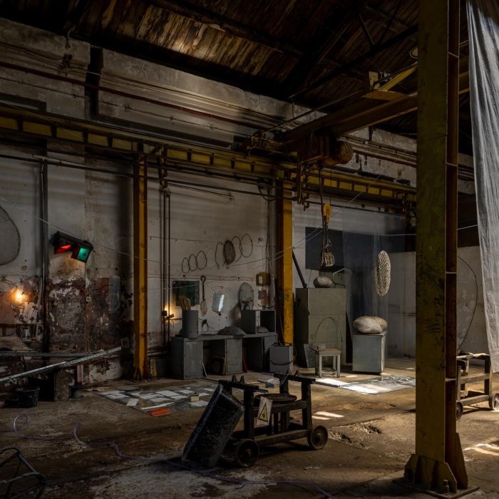Post World Undercover Fake Rock Manufacturing Facility, site-specific installation by Sebastian Moldovan, Art Encounters Biennial, Timișoara, 2023 — view 24 of 41