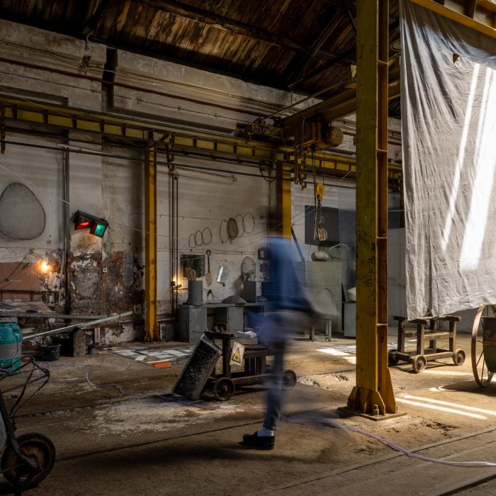 Post World Undercover Fake Rock Manufacturing Facility, site-specific installation by Sebastian Moldovan, Art Encounters Biennial, Timișoara, 2023 — view 25 of 41