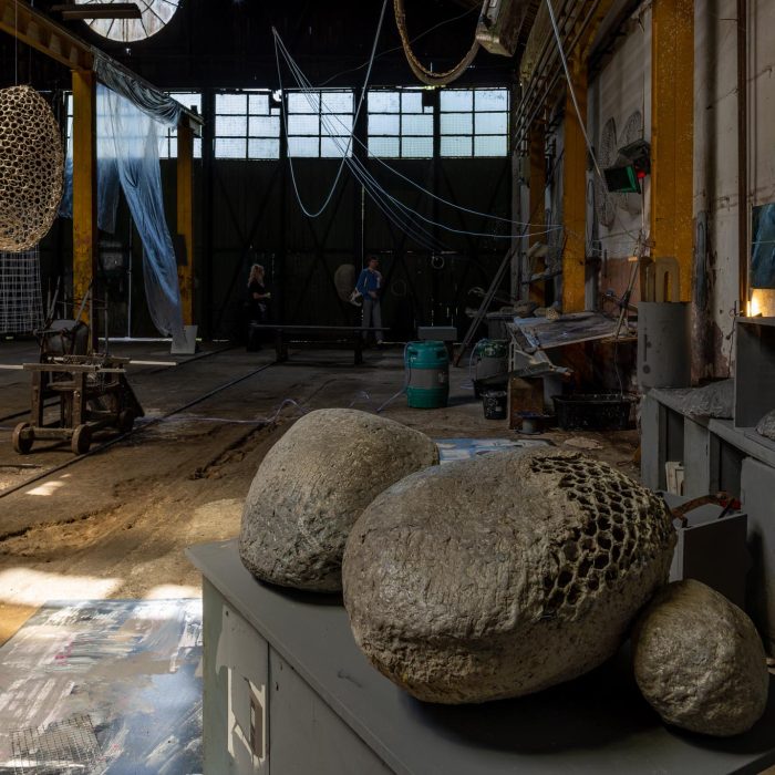 Post World Undercover Fake Rock Manufacturing Facility, site-specific installation by Sebastian Moldovan, Art Encounters Biennial, Timișoara, 2023 — view 26 of 41