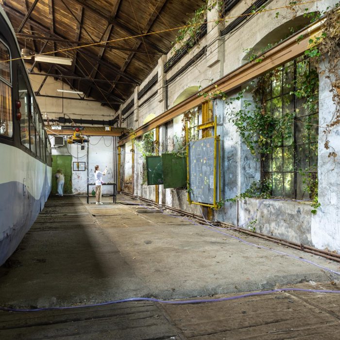 Post World Undercover Fake Rock Manufacturing Facility, site-specific installation by Sebastian Moldovan, Art Encounters Biennial, Timișoara, 2023 — view 28 of 41