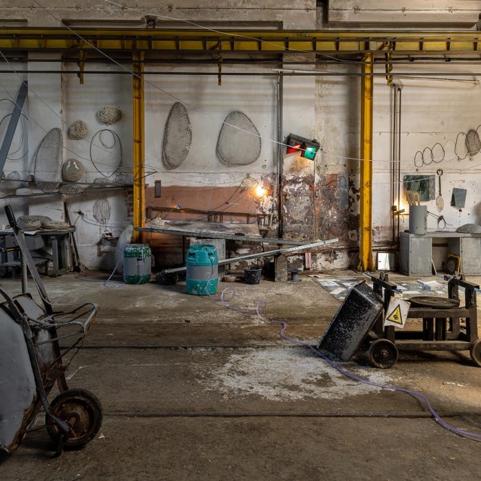 Post World Undercover Fake Rock Manufacturing Facility, site-specific installation by Sebastian Moldovan, Art Encounters Biennial, Timișoara, 2023 — view 35 of 41