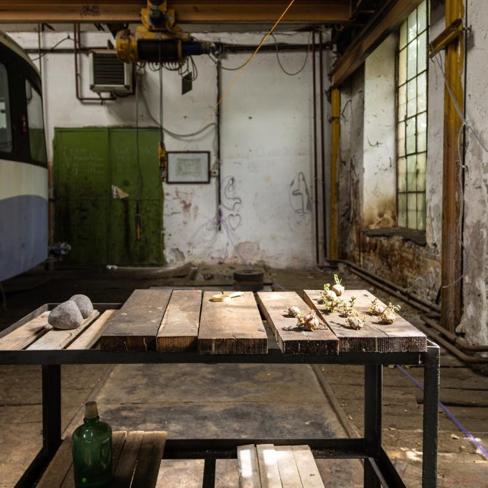 Post World Undercover Fake Rock Manufacturing Facility, site-specific installation by Sebastian Moldovan, Art Encounters Biennial, Timișoara, 2023 — view 40 of 41